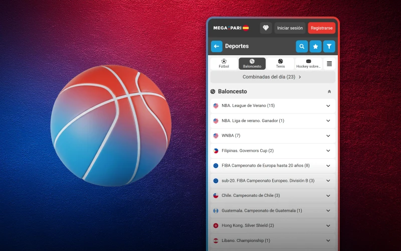 Disfruta de apuestas de baloncesto usando la app MegaPari en España.