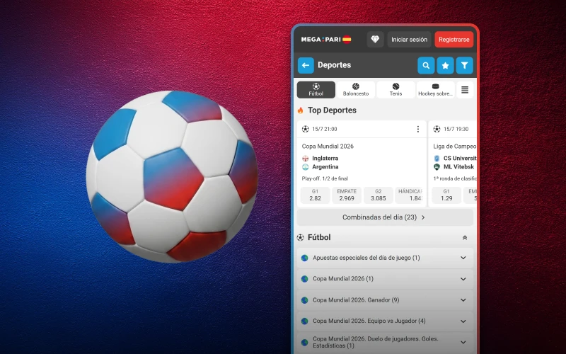 Apuesta en fútbol mediante la aplicación MegaPari con total comodidad.