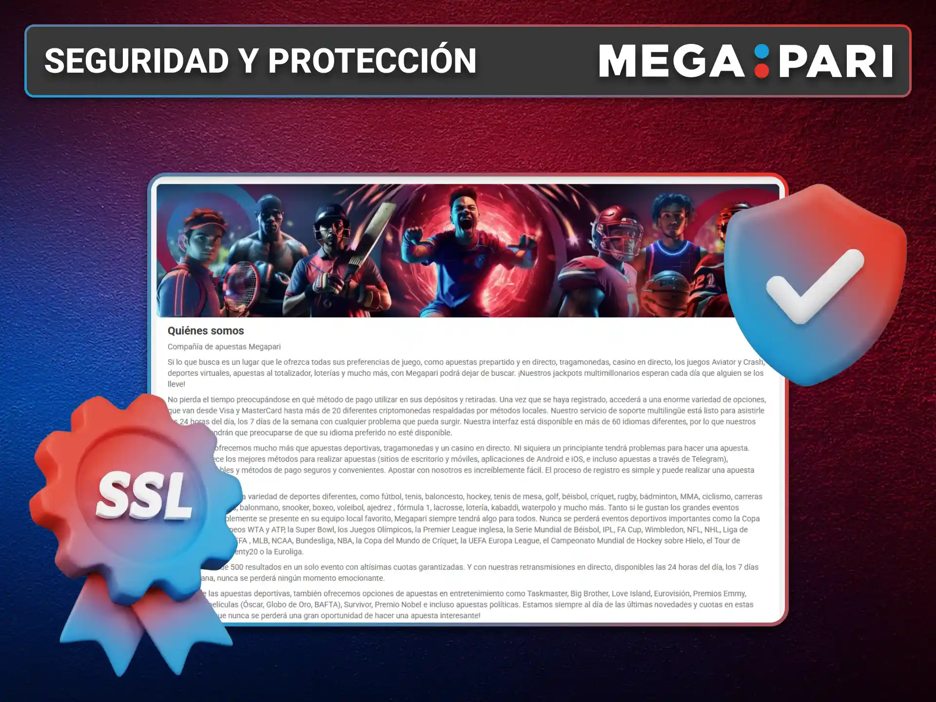 Conoce las medidas de seguridad y protección de MegaPari para España.